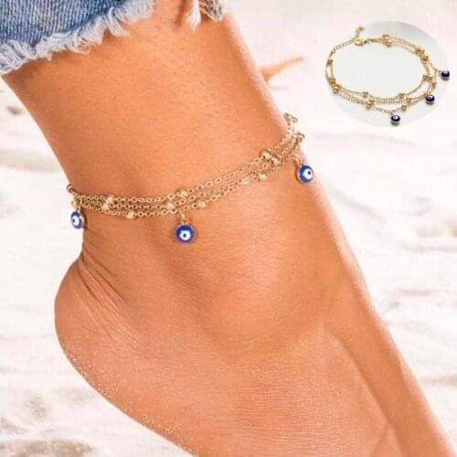 Bohemian Colorful Beads Anklets For Women Gold Color Summer Ocean Beach Ankle Bracelets Foot Chain Jewelry Gifts Free Shipping