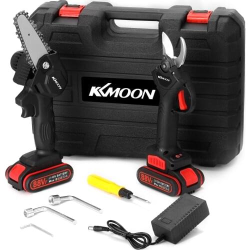 21V Electric Pruning Shear 30mm Cordless Brushless Motor 88VF 4inch Brush Motor Cahinsaw Set Woodworking Tool for Garden Orchard