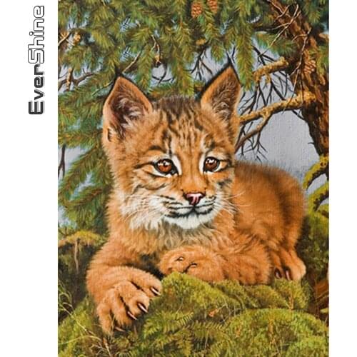 Evershine Diamond Painting Tiger Handmade Gift 5D DIY Diamond Embroidery Animal Craft Kit Home Decorations