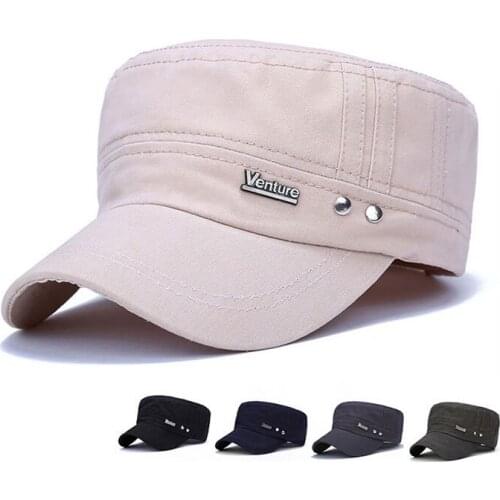 5 Color Cotton Distress Men Army Flat Cap Casual Male Military Hats Outdoor Sport Ball Cap Casquette Visor Sunhat GH-26