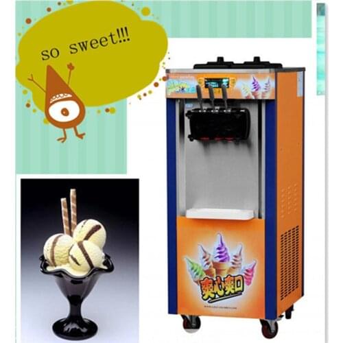 Commercial Soft Ice Cream Machine Three Flavors Ice Cream Making Machine 220V Professional IceCream Maker ZF