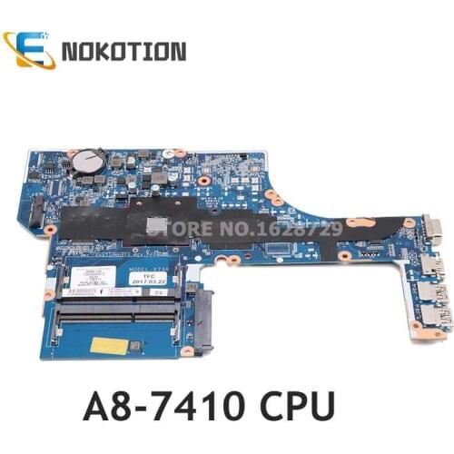 NOKOTION For HP ProBook 455 G3 Laptop Motherboard DAX73AMB6E1 828432-601 828432-001 DDR3 W/ A8-7410 CPU Tested work