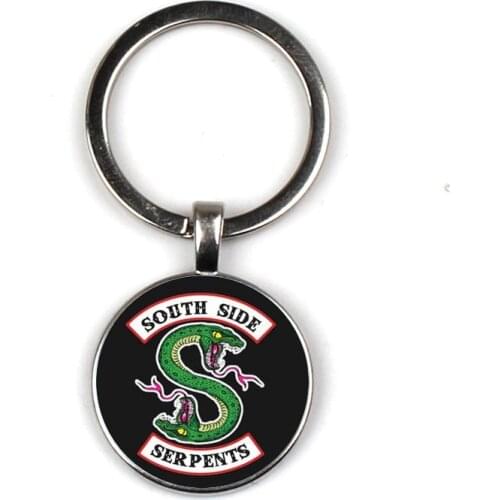 Trendy Riverdale Metal Keychain 6 Style Crystal Glass Dome Pendant Key Ring Lover Souvenir Women Men Jewelry Perfect Gift