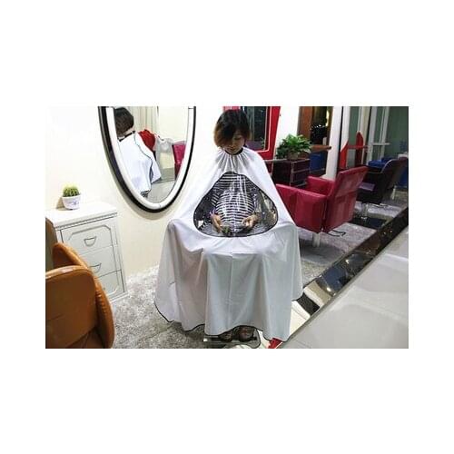 Adult Hair Salon Hairdressing Cutting Cape Cloth Cover Barbers Gown Plus Size Transparent Screen Style Cloth Household Hair