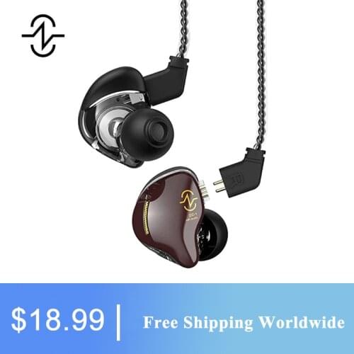 CCZ Coffee Bean 10MM Dual Magnetic Circuit Dynamic Driver In-ear HiFi Earphone With 4N OFC Cable for Sport Music Headphone