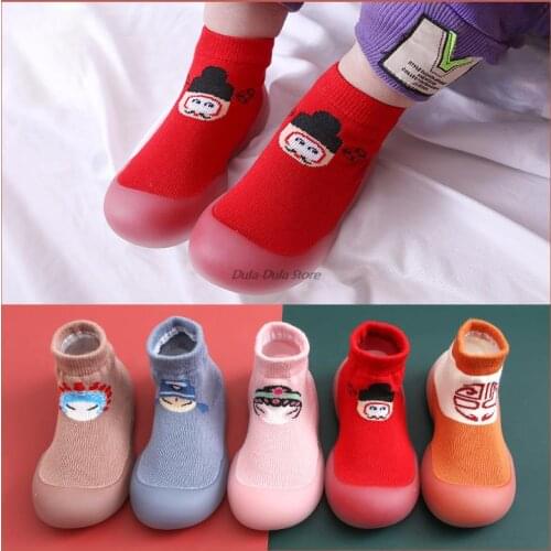 First Shoes Baby Shoe Knit Booties Anti-slip Baby Walkers Toddler First Walker Baby Girl Kids Soft Rubber Sole Unisex Baby Shoes