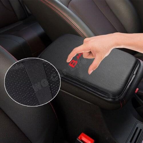 1Pc Car Armrest Pad for Ford B-max Car Vehicle Protective Carbon Fiber Leather Auto Central Heighten Padding