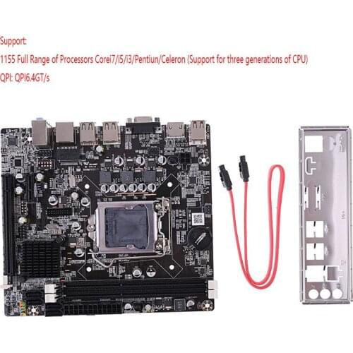 T3EE LGA 1155 Practical Motherboard Stable for intel H61 Socket DDR3 Memory Computer Accessories Control Board