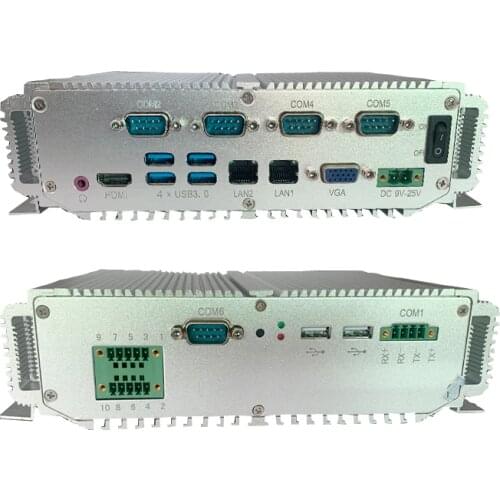 Industrial computer INTEL Skylake/KabyLake I5-7200U/i7-7500U CPU 4GB 128GB Win 10 fanless mini pc 2*LAN RJ45