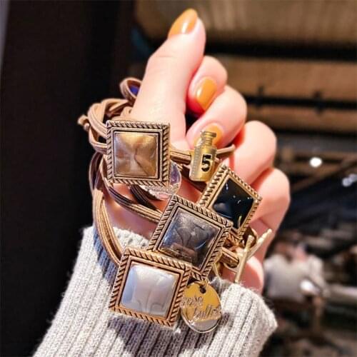 Alolly Pearl Shinny Elastic Hair Band Frosted Hair Accessories For Girls Handmade Hair Tie Head Band Rubber Band