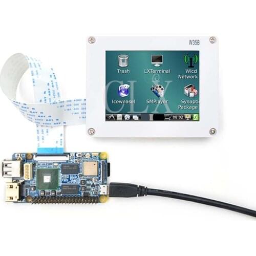 3.5 inch resistor touch screen W35B, backlit adjustable, support NanoPi2/Mini2440
