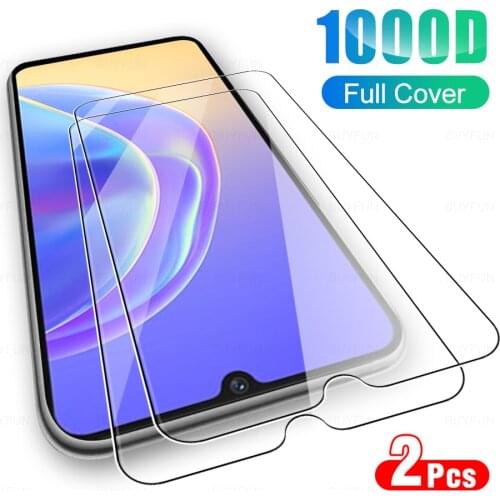 2Pcs Full Cover Protective Glass For VIVO V21e Phone Tempered Glas Screen Protector Film For VI VO V21 E V 21e 6.44" Protection