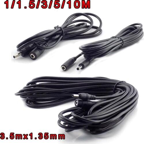 3.5mmx1.35mm Male to Female 5V 2A DC Power Cable Extension Cord Adapter Connector for CCTV Camera Led Light Strip 1/1.5/3/5/10M
