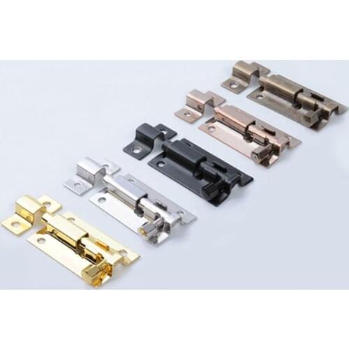 1.5/2/3/4 Inch Long Stainless Steel Door Bolts Latch Solid Sliding Bolt Latch Hasp Staple Gate Safety Lock Door Hardware