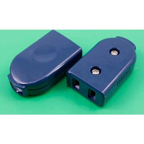 YuXi 1pcs 10A/250V AC Power Cable Cord Connector, 2Pin female power detachable socket,ABS+copper