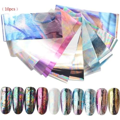 10 Pcs/Set Starry Sticker DIY Glitter Glow Stickers Adhesive Nail Beauty Manicure Jewelry Making Print Charms Epoxy Resin Tools
