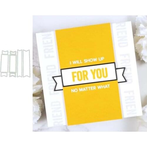 2021 New Arrival Banner Dialog Box Frame Metal Cutting Dies Stencil Scrapbooking Craft Die Cut Make Mould Decoration Template