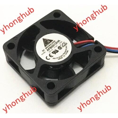 Detla Electronics AFB0312HA 7G82 DC 12V 0.15A 30x30x10mm 3-Wire Server Cooling Fan