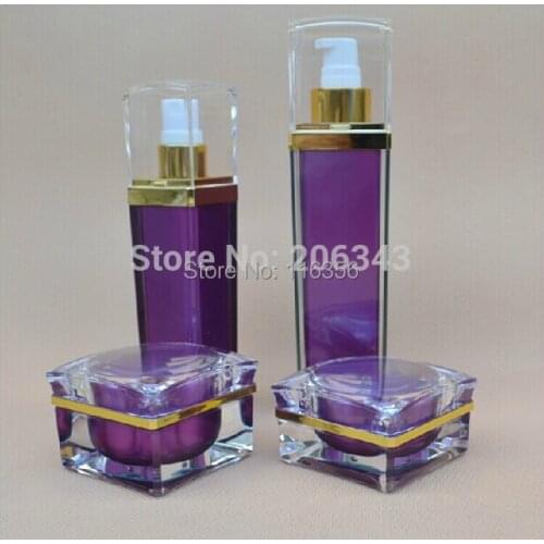 50ml purple patels shape acrylic press pump lotion/emusion/serum/foundation bottle,press pump bottle ,Cosmetic bottle