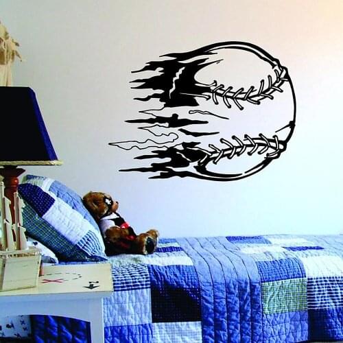 Fastball Baseball Wall Decal Bedroom Living Room Decor Art Vinyl Beautiful Inspirational Softball Ball Sports Wall Sticker C948