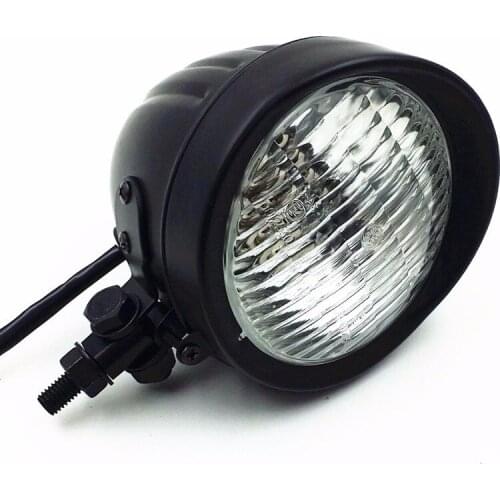 Black 60W Motorcycle Headlight Rat Cruiser Chopper Cafe Racer Bobber XL Vintage