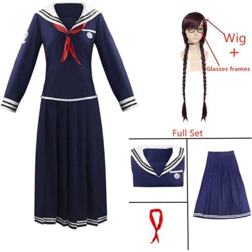 Danganronpa 2 Fukawa Toko Cosplay Costumes Full Set Zentai Uniforms Anime Accessories Woman Dress Clothing