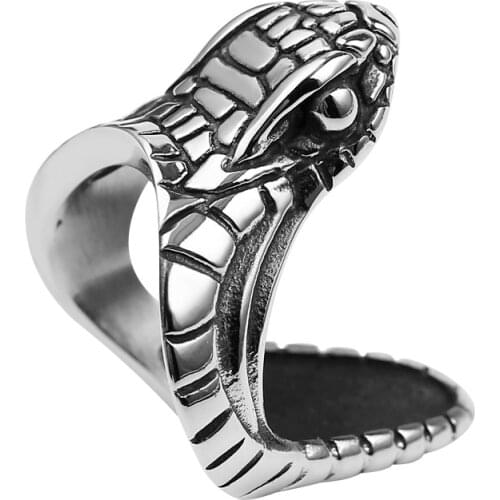 Eye Snake Head Shape Ring Mens Ring New Fashion Metal Animal Accessories Party Jewelry