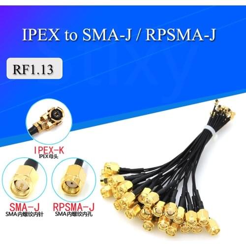 5PCS Antenna Converter Cable U.FL/IPX to SMA Male Connector RF1.13 Pigtail Cable SMA Plug to IPEX Antenna WiFi Cable RP-SMA-J