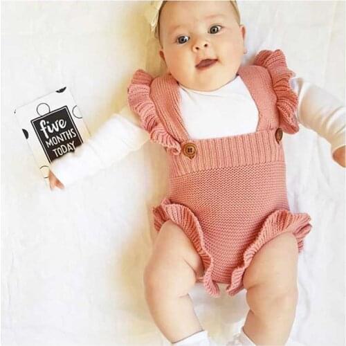 Newborn Baby Girl Knitted Clothes Baby Boys Rompers Brand Jumpsuit 2019 Autumn Baby Girls Rompers Cotton Infant Baby Girl Romper