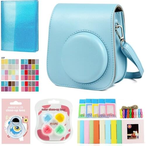For Fujifilm Instax Mini 11 Camera Accessories Bundle Kit Shoulder Strap Bag Case Photo Album Film Frame Filters Selfie Lens