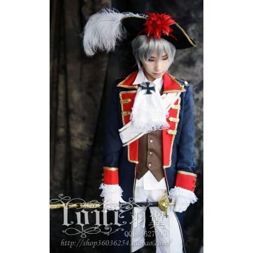 APH Axis Powers Hetalia Prussia Cosplay Costume with hat 11