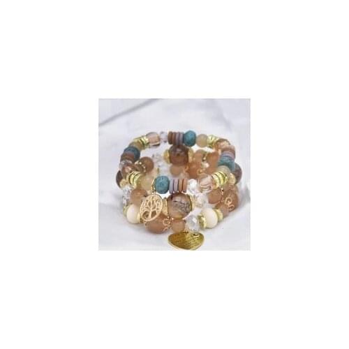 3pcs/set Bohemian heart Star Charms summer Bracelet Jewelry Elastic Multilayer Pearl Beaded Bracelets for Women Ladies Girls