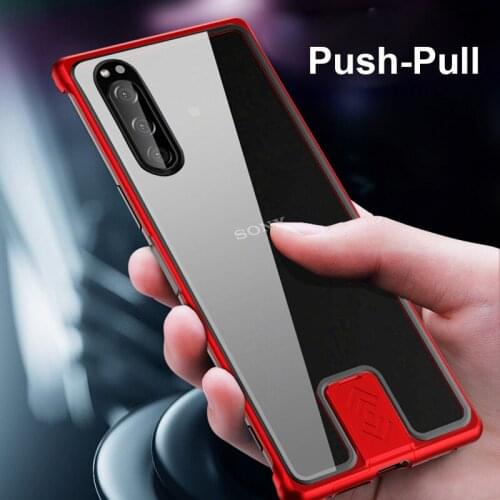 Metal Bumper with Back Glass Case For Sony Xperia 10 II Shockproof Frameless Bumper Cover Coque For Sony Xperia 5 10 II Funda