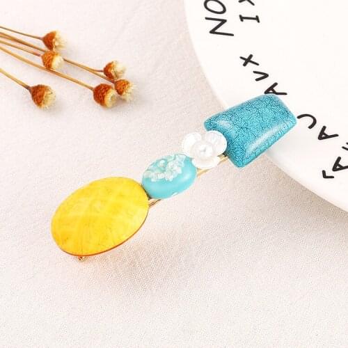 Fashion Pearl Acrylic Hair Clip For Women Girls Elegant Beauty Styling Barrette Stick Hairpin Hair Styling Accessories 138087