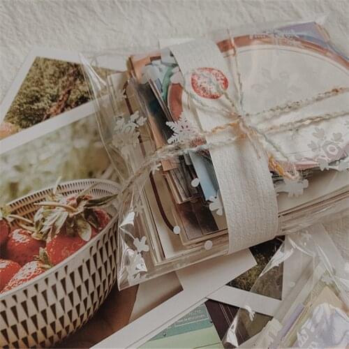 185 PCS Vintage Postcard Kawaii Girls MeMo Material Paper Daily Label DIY Scrapbooking Sticky Notes Stickers Stationery Planner