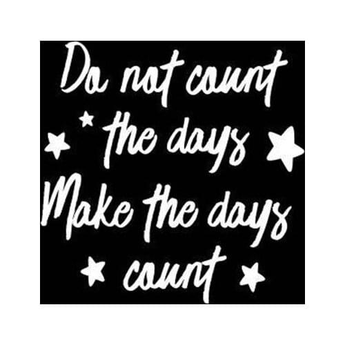 Black/Sliver Live Life to the fullest Sticker Car Rear Glass Sticker Waterproof Vinyl Car Window Decor Pattern S1050