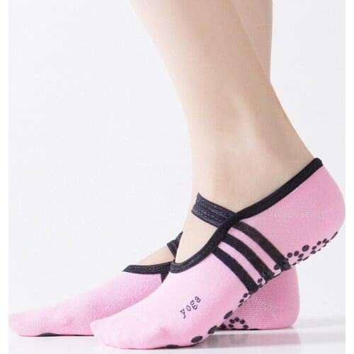 New Arrival Women Yoga Socks Anti Slip Bandage Cotton Sports Socks Ladies Ventilation Pilates Ballet Socks Dance Sock Slippers