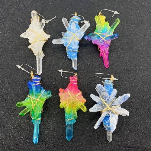 Wholesale Multi-color Irregular Shape Pendant Crystal Material for Jewelry Making DIY Handmade Accessories Beaded Decoration