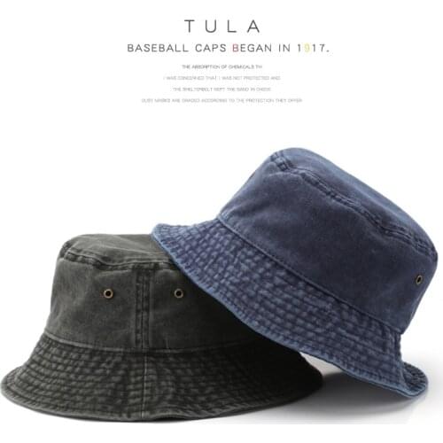 Bucket Hat Mens Cotton Washed Cowboy Bucket Hat Sports Casual Versatile Couple Sun Hat