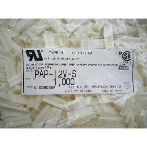 PAP-12V-S CONN HOUSING PA 12POS 2MM WHITE Connectors terminals housings 100% new and Original parts