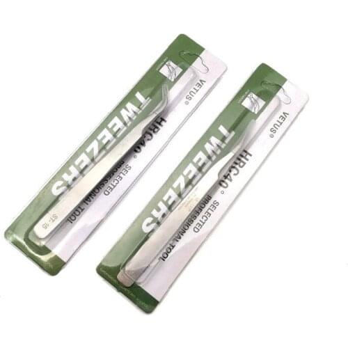 DIBOS Tweezer Stainless Steel Hyperfine High Precision Antimagnetic Anti Acid Tweezers for Eyelash Extension