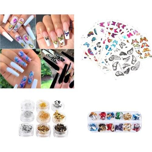 Craft Nail Sequins Fragments 3D Butterfly Stickers Manicure Nails Crafts Nail Designed Decor Stickers