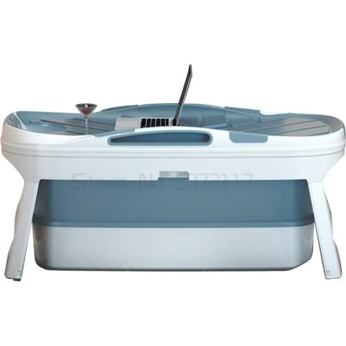 Foldable bath tub adult bath tub whole body sweat thickened sitting and lying heated bath tub