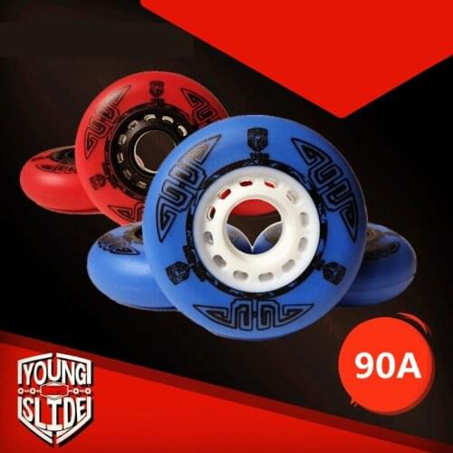 HOOMORE Real 90A hardness Slide Wheel for Inline Skates Wheels 80mm 76mm 72mm Red Blue Sliding Skating Rodas for SEBA HV High HL