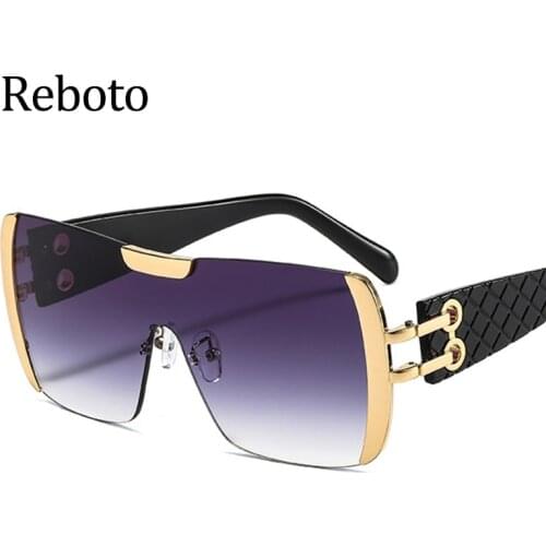 Oversized Gradient Men Women Sunglasses 2021 Fashion Big Flat Top Luxury Brand Sun Glasses Woman Unique Uv400 Eyewear