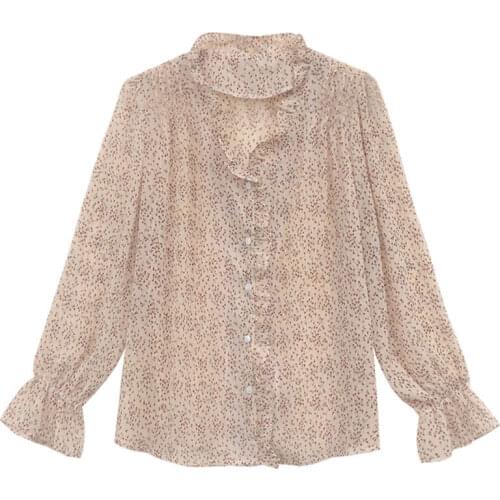 Vy1214 2020 spring summer autumn new women fashion casual chiffon shirt woman female OL collar blouse blouse women 2020