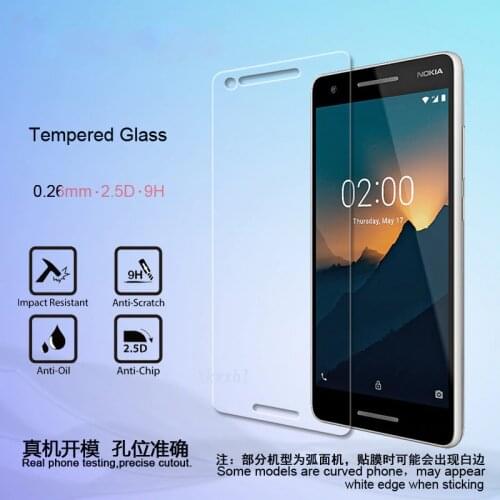 2pcs Tempered Glass for Nokia 2.1 3 3.1 5.1 6.1 Plus X5 X6 Explosion-proof Protective Film Screen Protector
