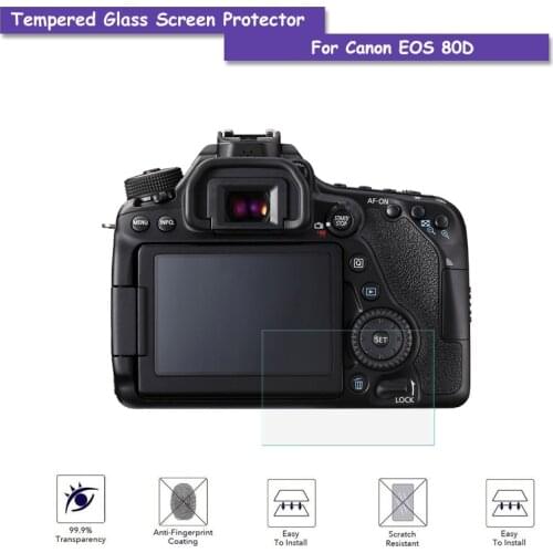 9H Tempered Glass LCD Screen Protector Real Glass Shield Film For Canon EOS 80D amera Accessories