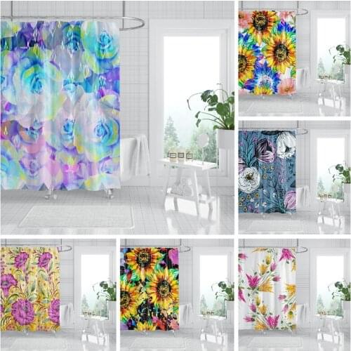 Sunflower Shower Curtain шторка для ванной cortina de baño douchegordijn Bathroom Polyester Curtains Waterproof Home Decoration