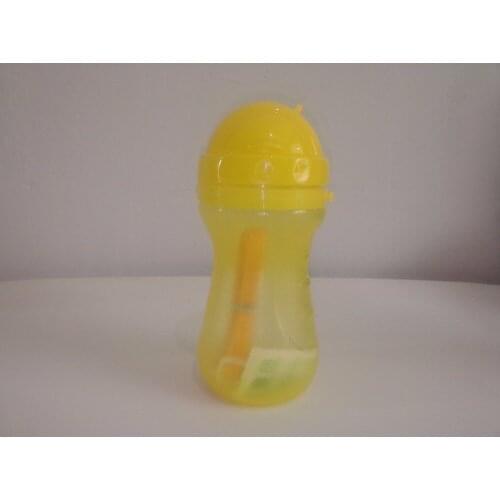 1PC Baby Feeding Straw water bottle Sippy Kids Children Drinking Water bottle Double Handle Trainer Baby Milk Bottle KM 3117